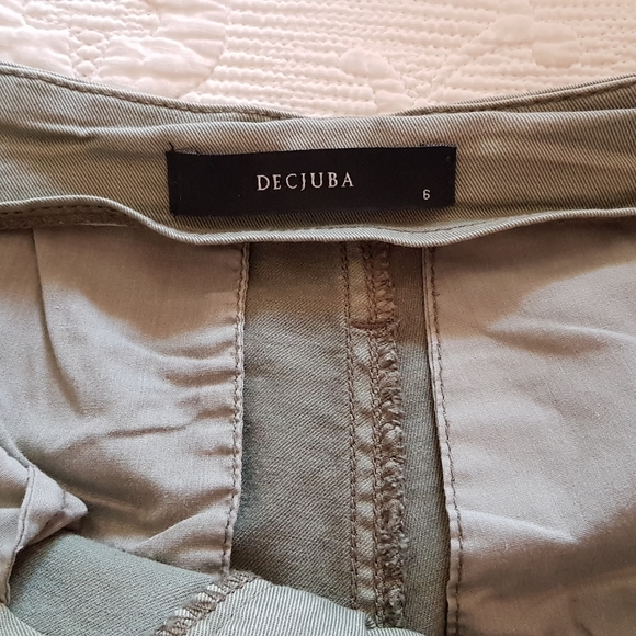 Decjuba army green stretch jeans unique styling fits 6-10 - Picture 10 of 10